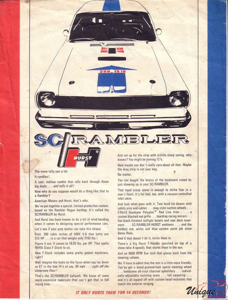1969 Hurst SC/Rambler Brochure